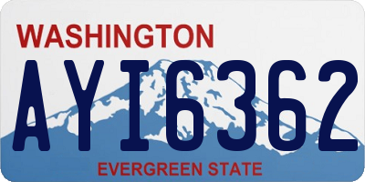 WA license plate AYI6362