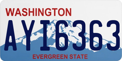 WA license plate AYI6363