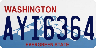WA license plate AYI6364