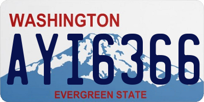 WA license plate AYI6366