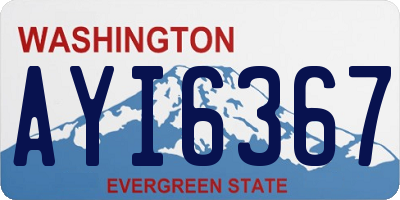 WA license plate AYI6367