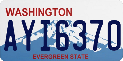 WA license plate AYI6370