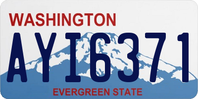 WA license plate AYI6371