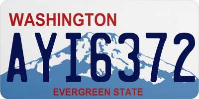 WA license plate AYI6372