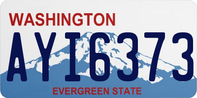 WA license plate AYI6373
