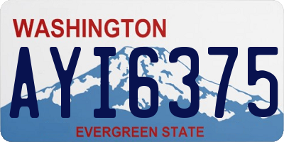 WA license plate AYI6375