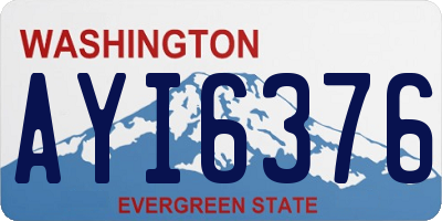 WA license plate AYI6376