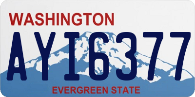 WA license plate AYI6377