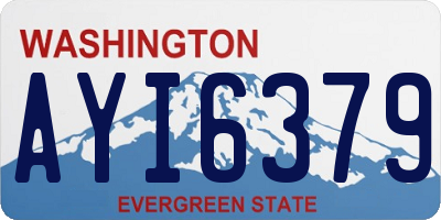 WA license plate AYI6379