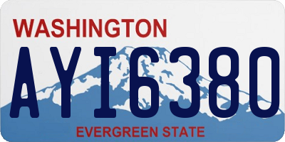 WA license plate AYI6380