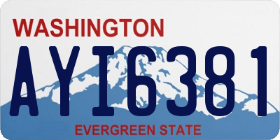 WA license plate AYI6381