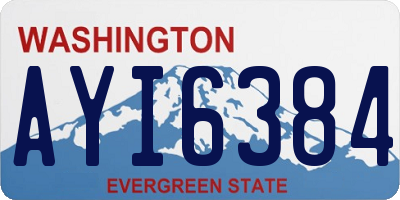 WA license plate AYI6384