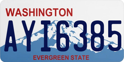 WA license plate AYI6385