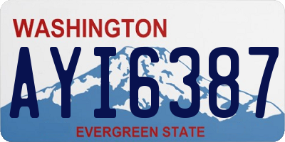 WA license plate AYI6387