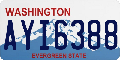 WA license plate AYI6388
