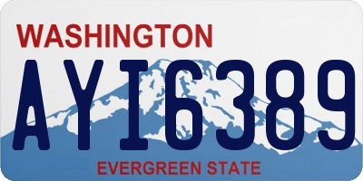 WA license plate AYI6389