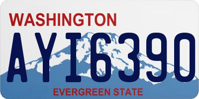 WA license plate AYI6390