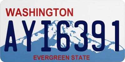 WA license plate AYI6391