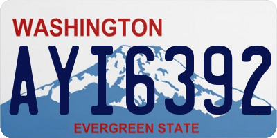 WA license plate AYI6392