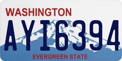 WA license plate AYI6394