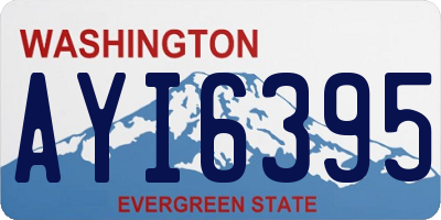 WA license plate AYI6395