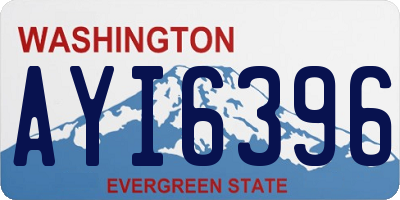 WA license plate AYI6396
