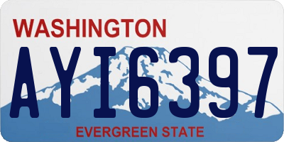 WA license plate AYI6397