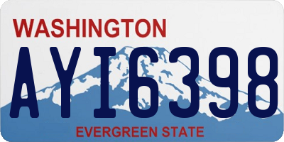 WA license plate AYI6398