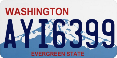 WA license plate AYI6399