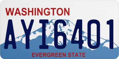 WA license plate AYI6401