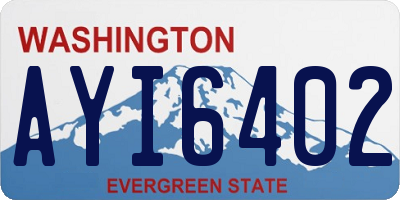 WA license plate AYI6402