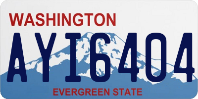 WA license plate AYI6404