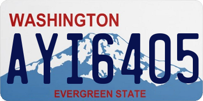 WA license plate AYI6405