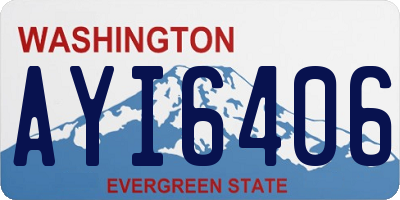 WA license plate AYI6406