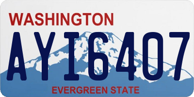WA license plate AYI6407