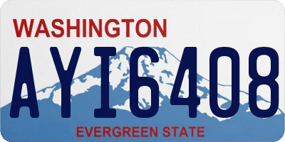 WA license plate AYI6408