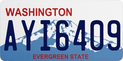 WA license plate AYI6409