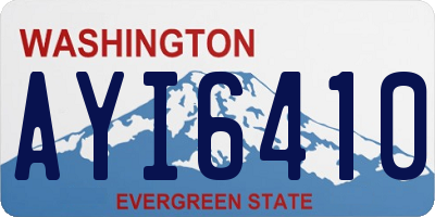 WA license plate AYI6410