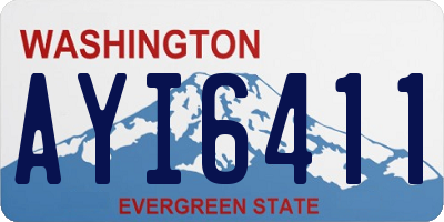 WA license plate AYI6411