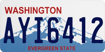 WA license plate AYI6412
