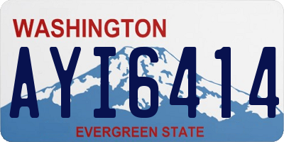 WA license plate AYI6414