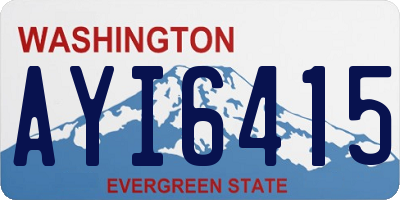 WA license plate AYI6415