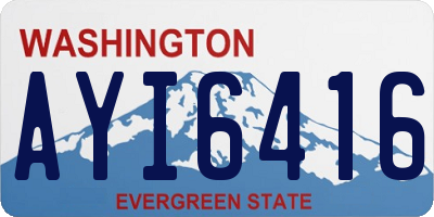 WA license plate AYI6416