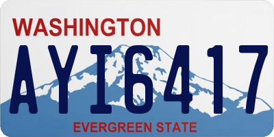 WA license plate AYI6417
