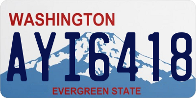 WA license plate AYI6418