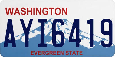 WA license plate AYI6419