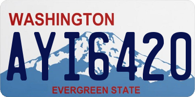 WA license plate AYI6420