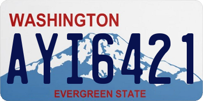 WA license plate AYI6421