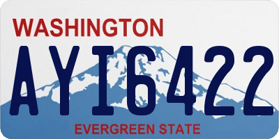 WA license plate AYI6422