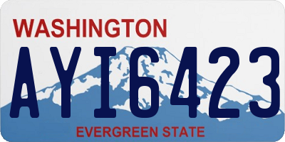 WA license plate AYI6423